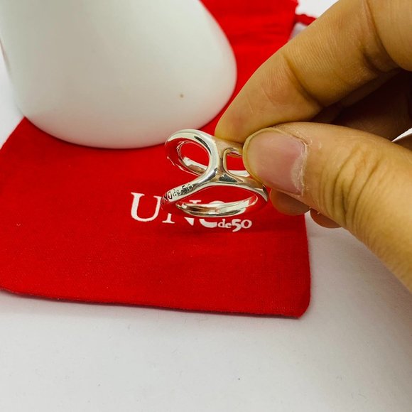 Uno de 50 Ring SHORTCUT RING Woman ring, silver ring, silver plated ring, buckle - Picture 5 of 7